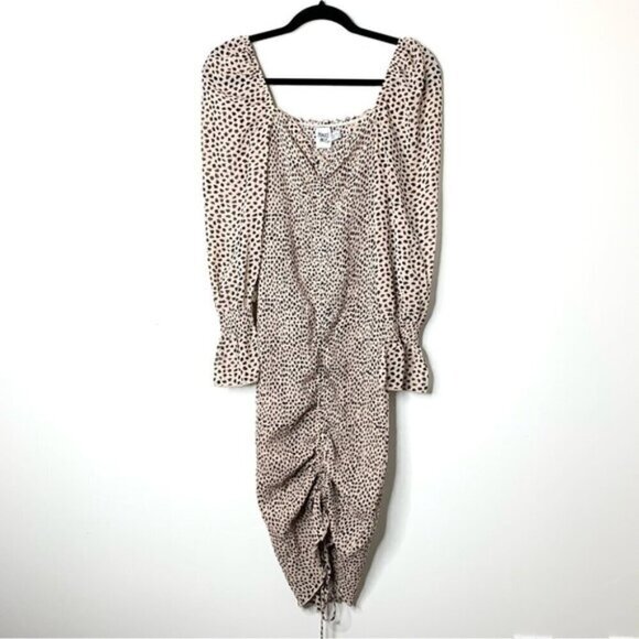 Princess Polly Kinsley Mini Dress Leopard print Ruffle Smocked Ruched Bodycon - Picture 7 of 16